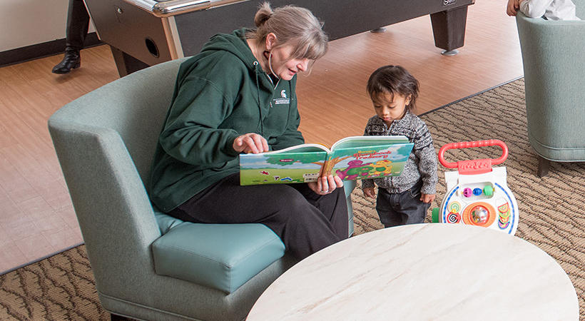 Parent reading to child