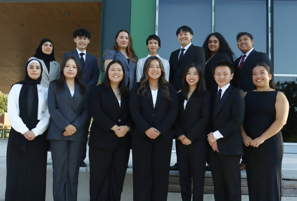 APASO Executive Board Poses in formal wear