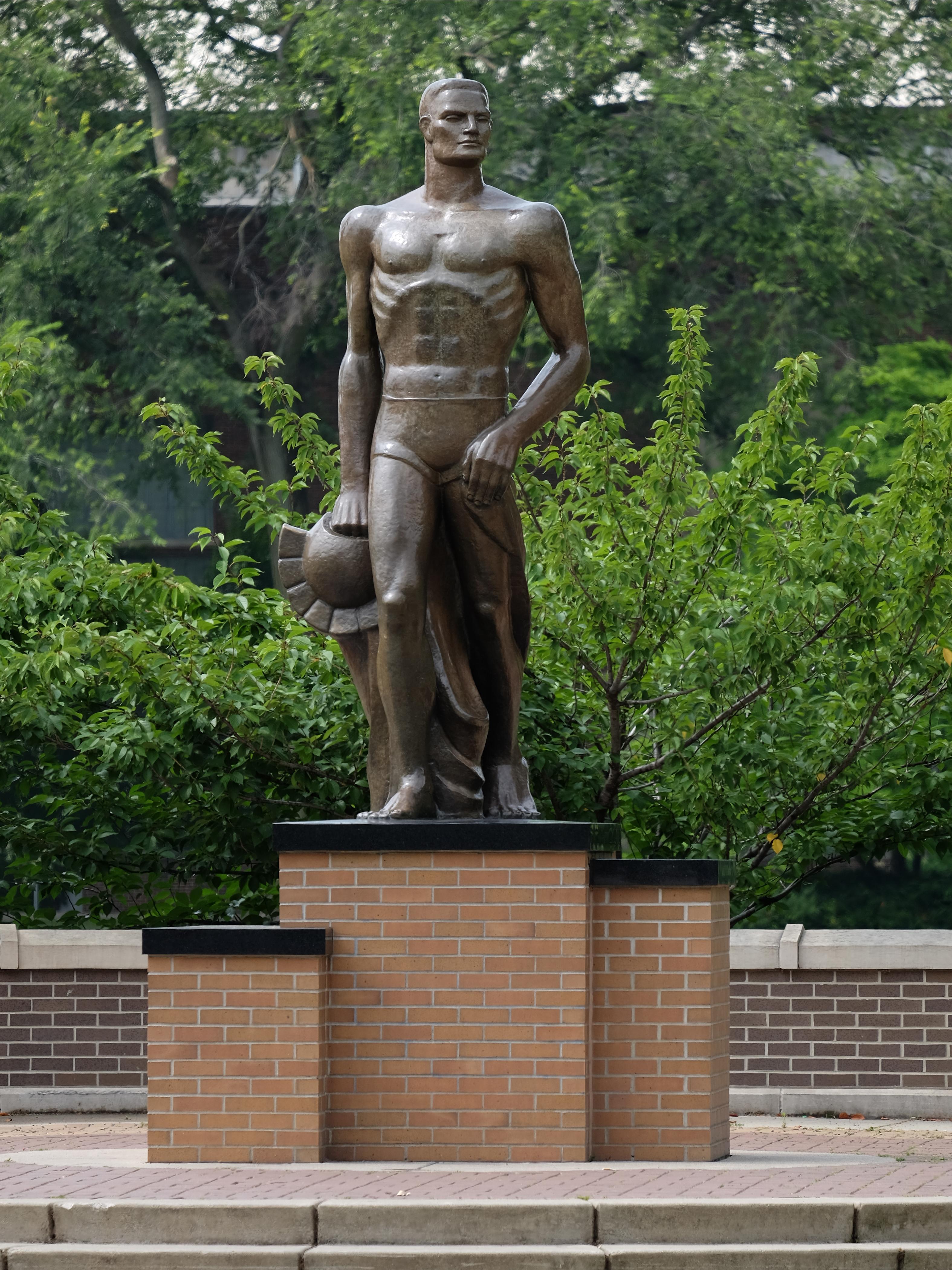 Sparty statue on MSU campus 